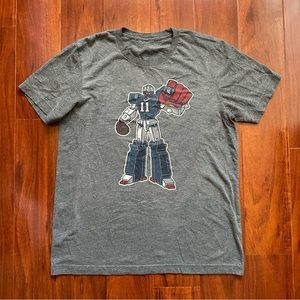 Men’s New England Patriots Julian Edelman Super Bowl Robot Short Sleeve T-Shirt